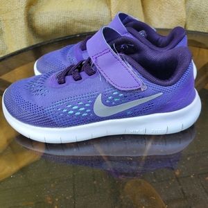 Nike Free Run Toddler Girl Purple Sneakers Size 11